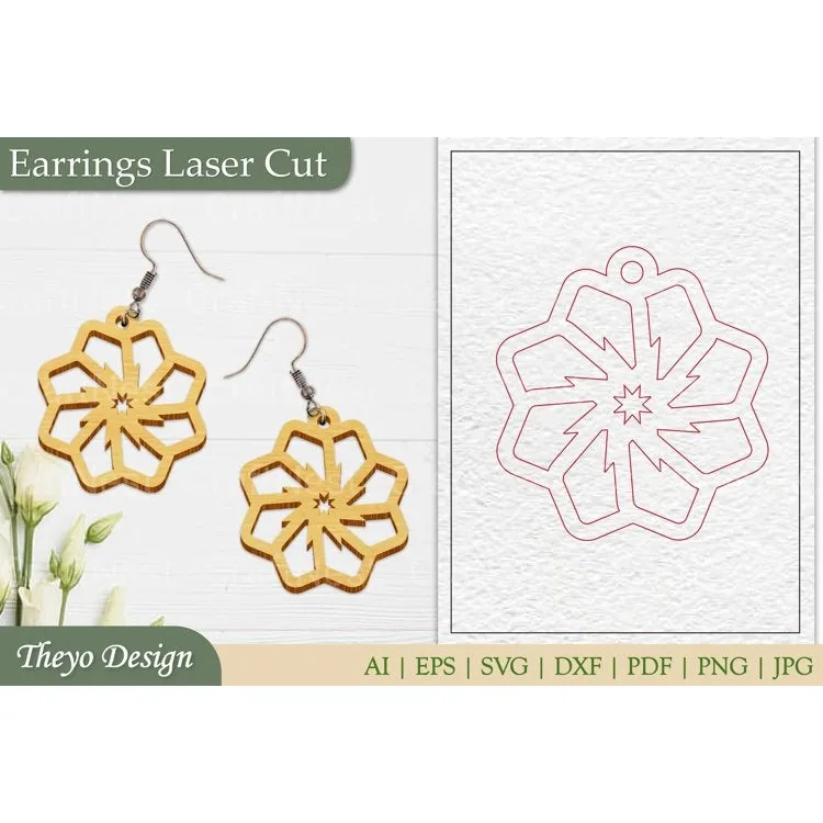 Earrings Laser Cut SVG Bundle
