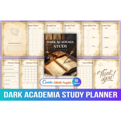 Dark Academia Study Planner