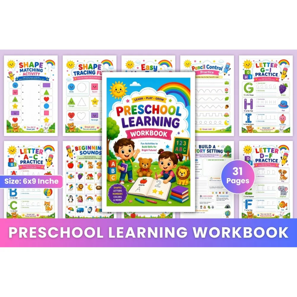 Preschool Learning Workbook