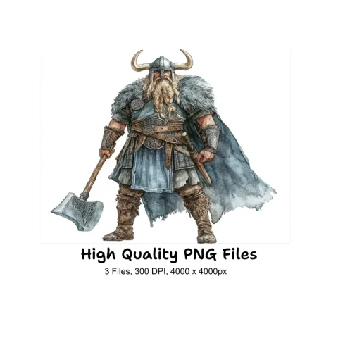 Viking Warriors Clipart Bundle