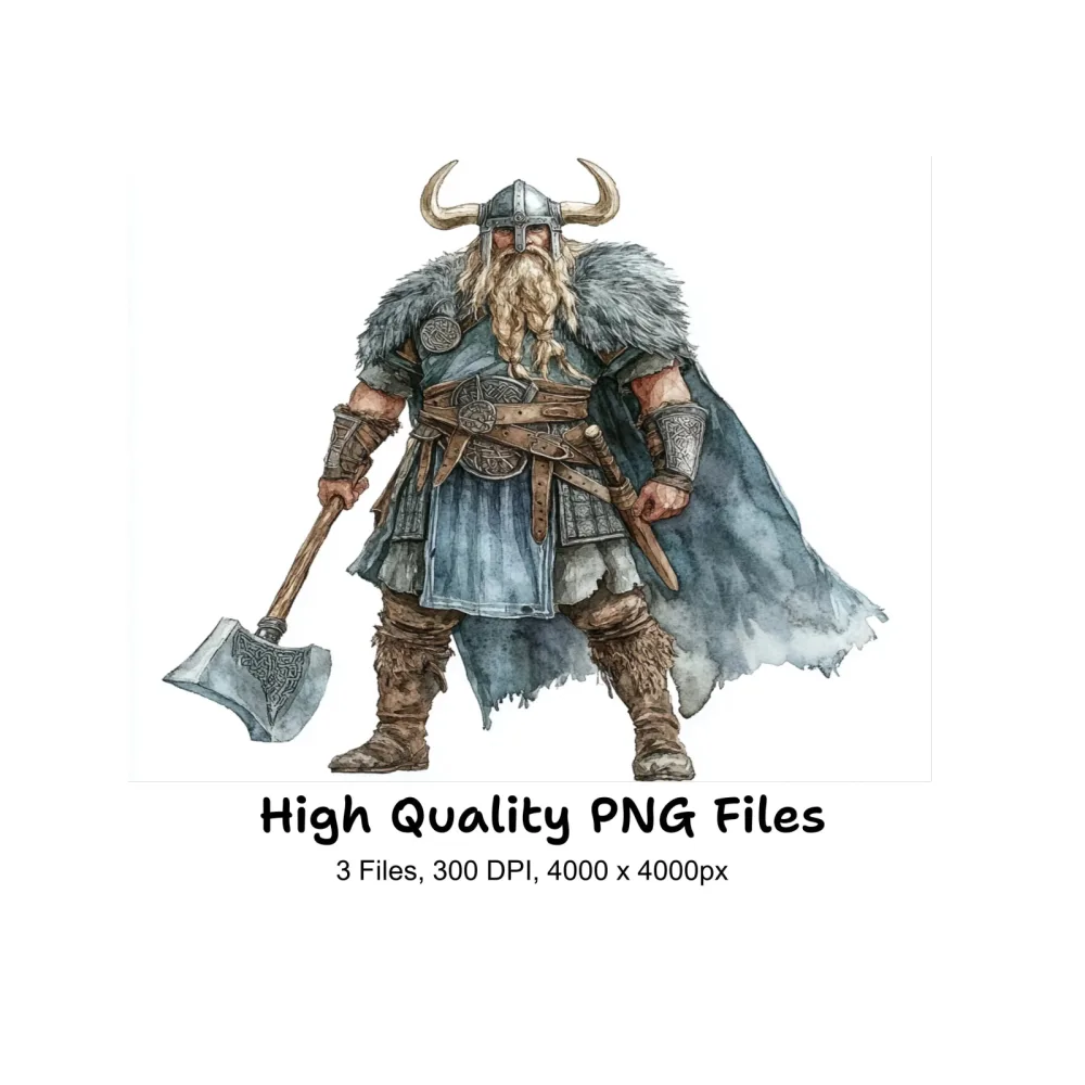 Viking Warriors Clipart Bundle