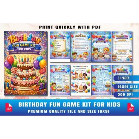 Birthday Fun Game Planner for Kids