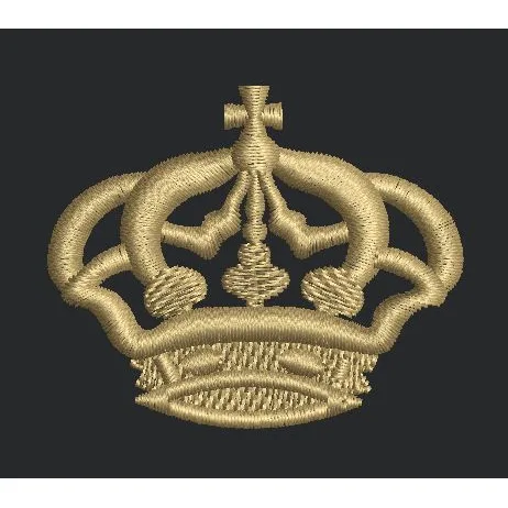 Light Brown Crown Embroidery Design