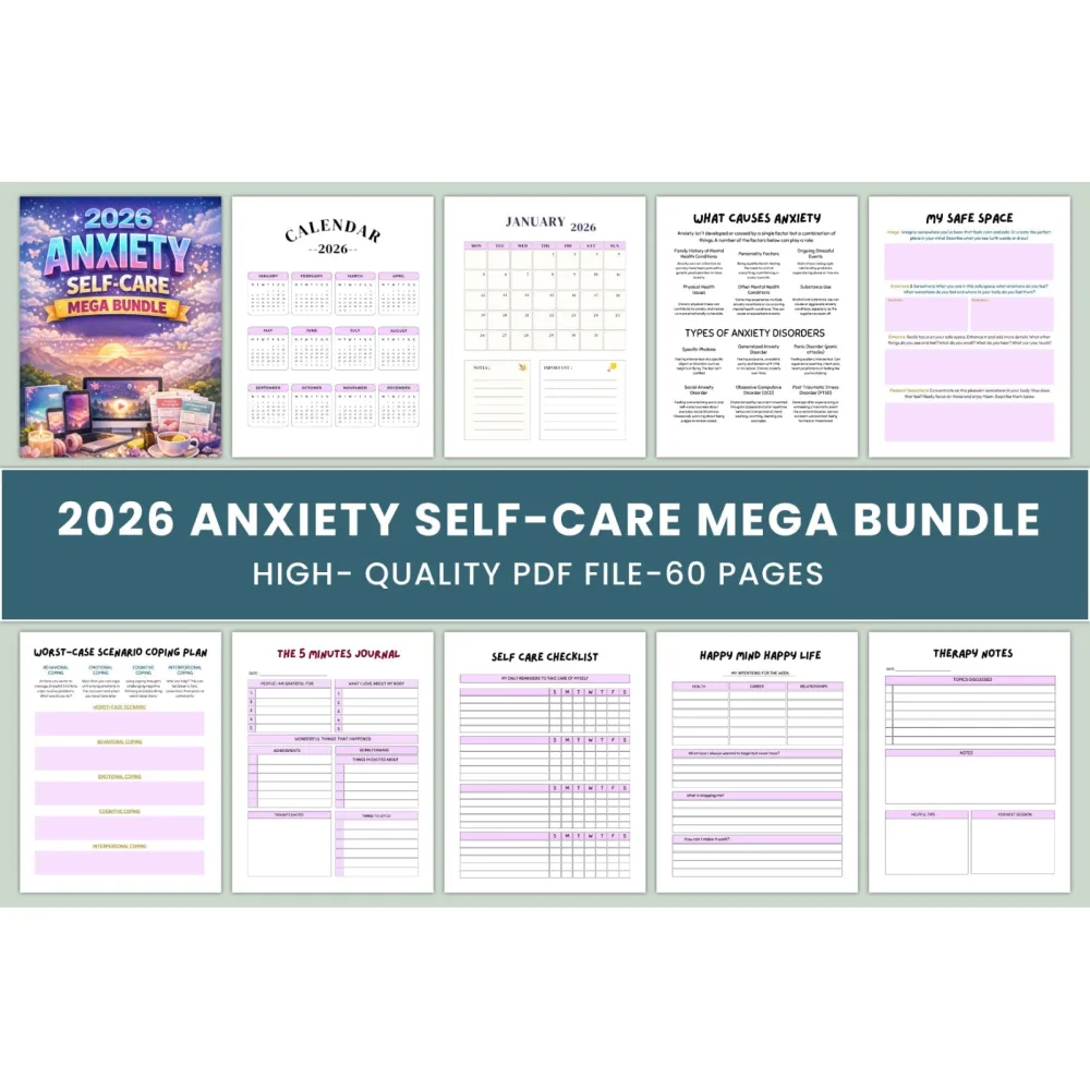 Anxiety Self-Care Mega Journal