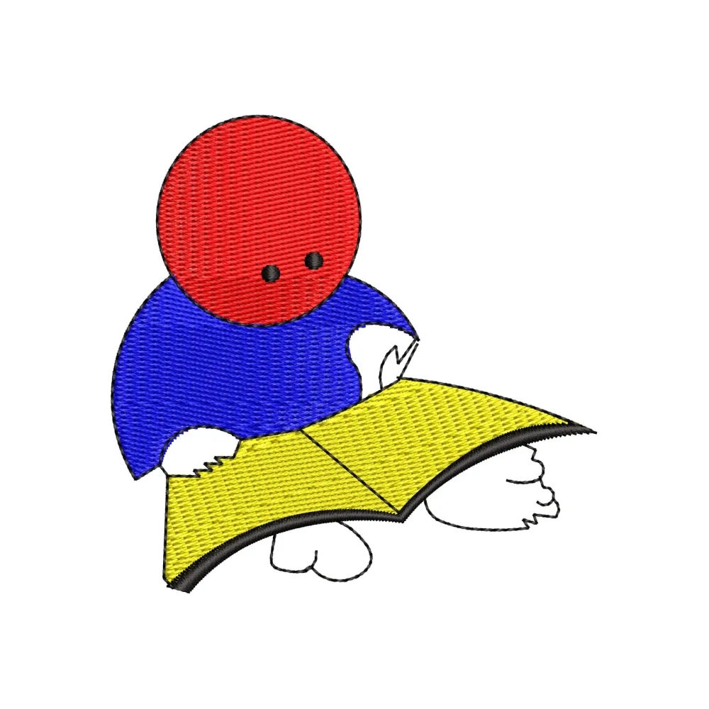 Book Reader Embroidery Design