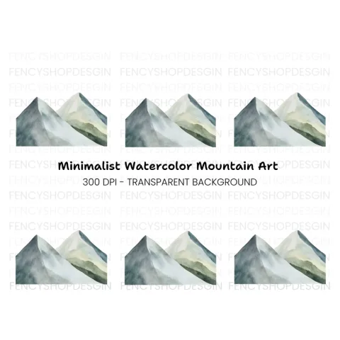Mountain Landscape Clipart Bundle
