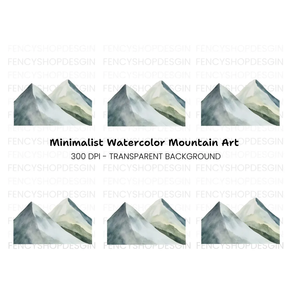 Mountain Landscape Clipart Bundle