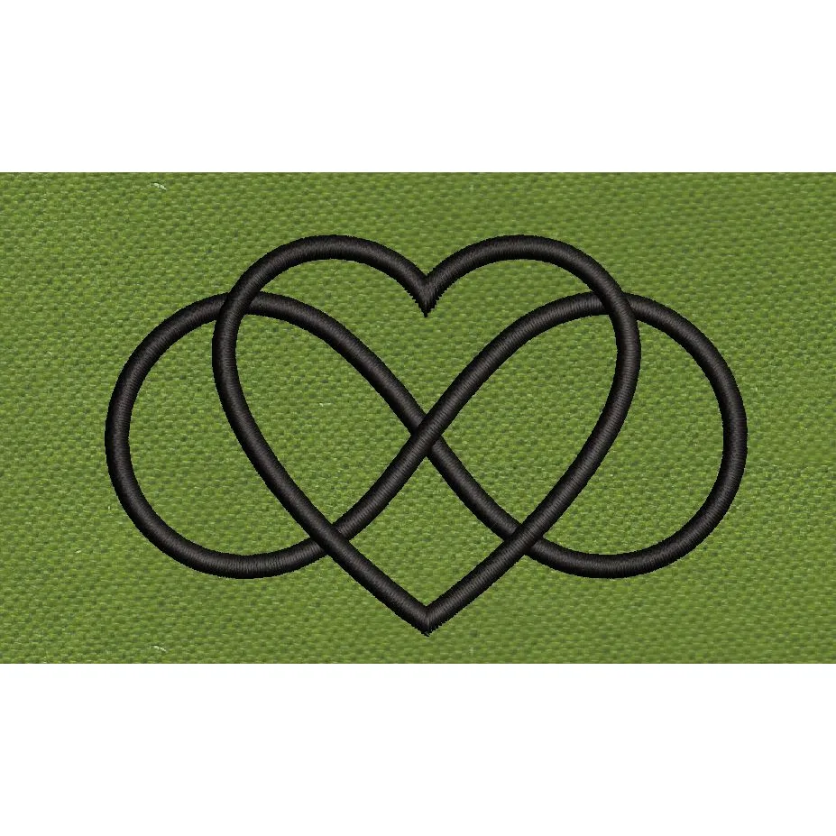Heart With Infinity Shape Embroidery Design