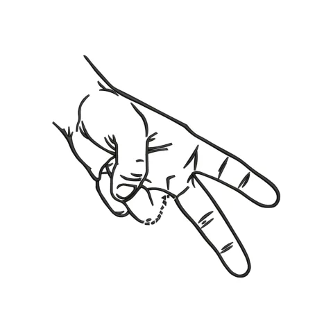 Victory Embroidery Design