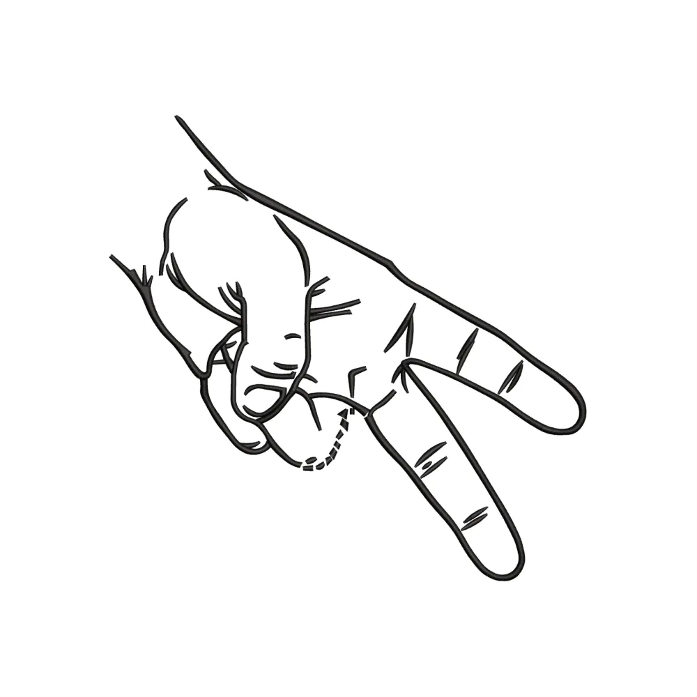 Victory Embroidery Design
