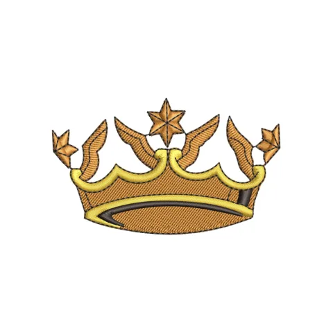 Crown Bird Embroidery Design