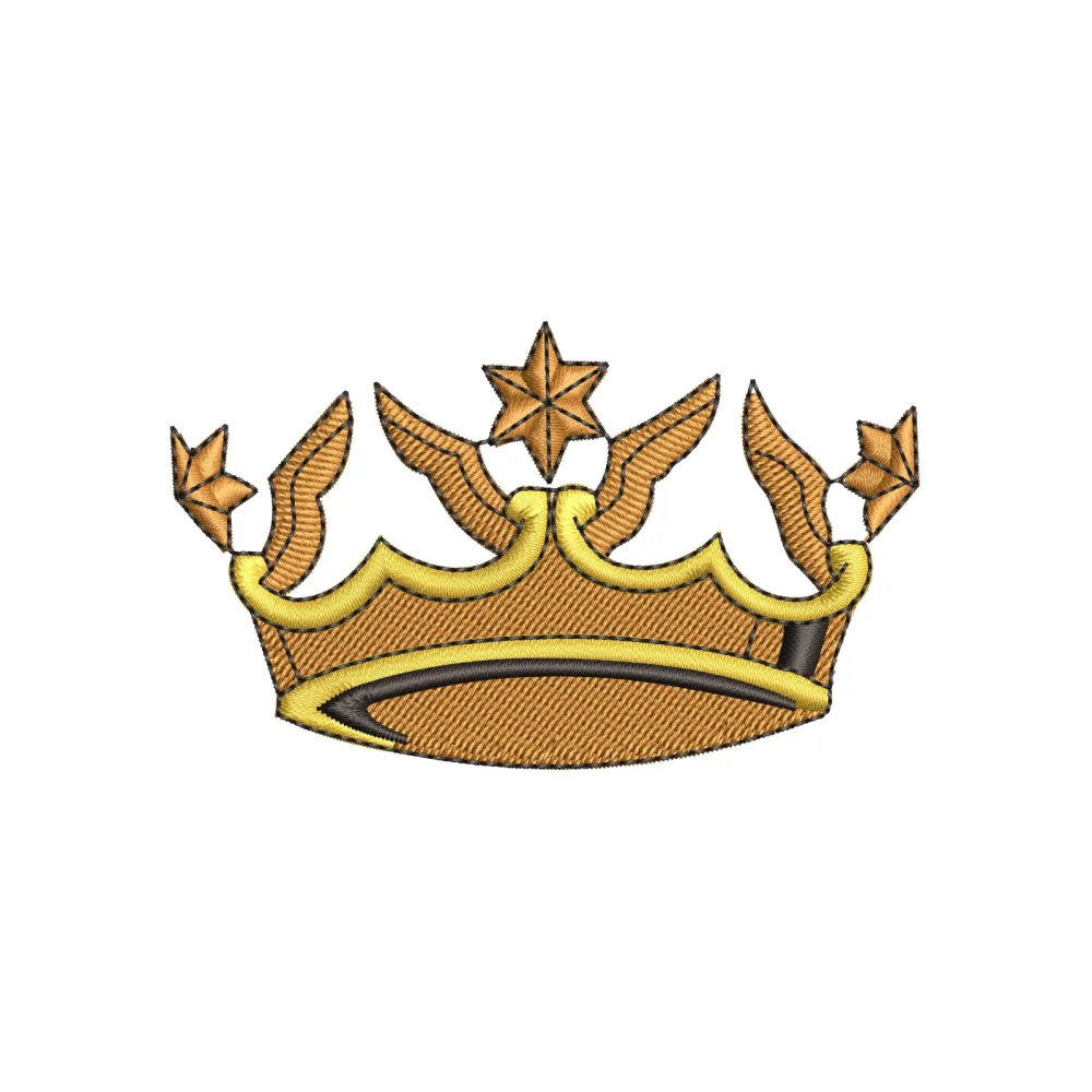 Crown Bird Embroidery Design