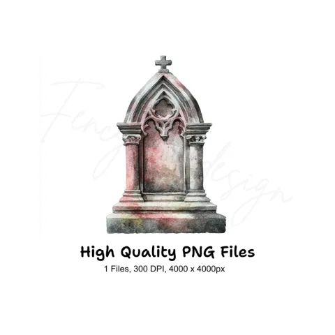 Gothic Gravestone Clipart Bundle