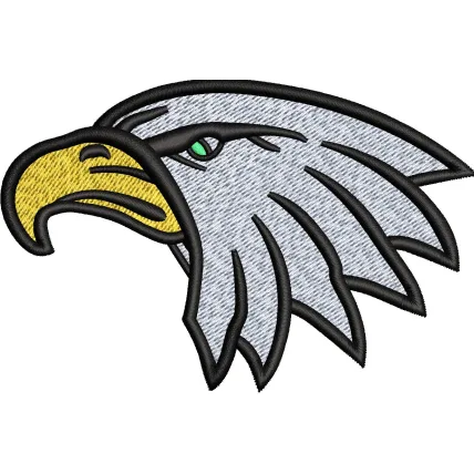 Eagle Face Embroidery Design