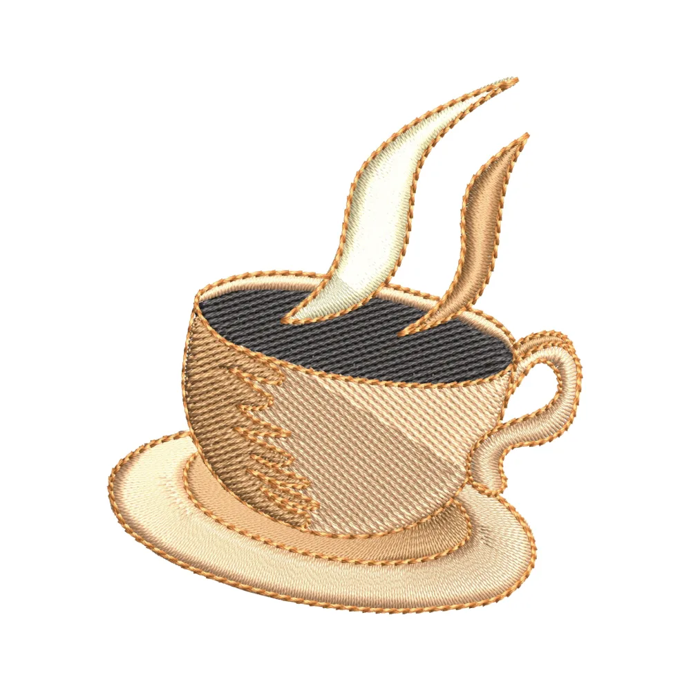 Coffee Embroidery Design