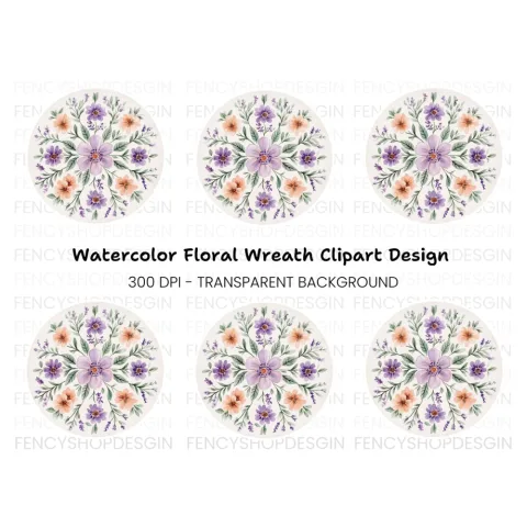 Floral Mandala Clipart Bundle