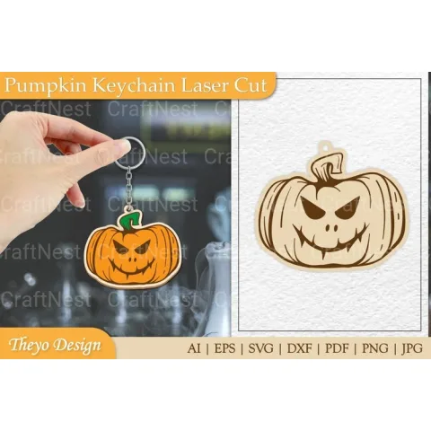 Pumpkin Keychain SVG Bundle