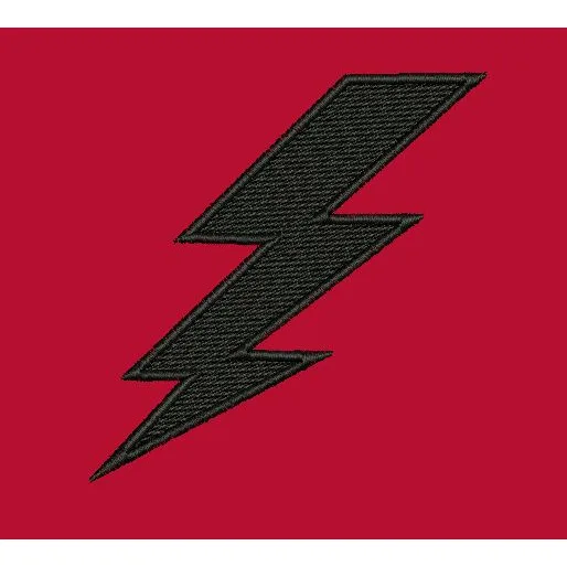 Angular Lightning Bolt Motif Embroidery Design