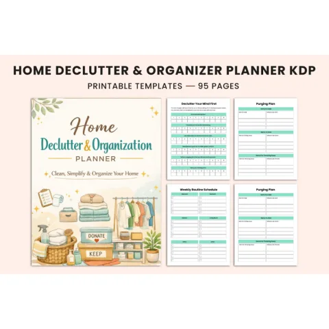 Home Declutter Organization Planner