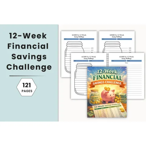 Week Financial Savings Challenge Planner