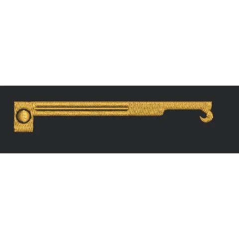 Linear Hook Tool Emblem Embroidery Design
