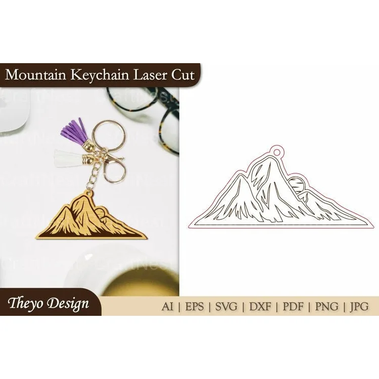 Mountain Key Chain SVG Bundle