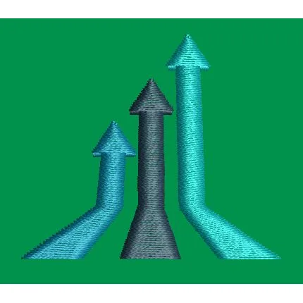 Ascending Arrow Trio Embroidery Design