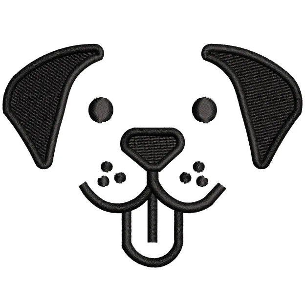 Dog Face Embroidery Design
