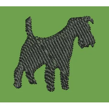 Terrier Silhouette Embroidery Design