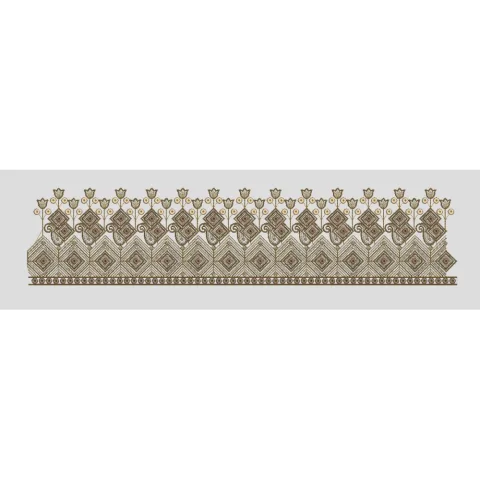 Tulip Diamond Lattice Border Embroidery Design