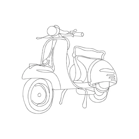 Scooter Embroidery Design