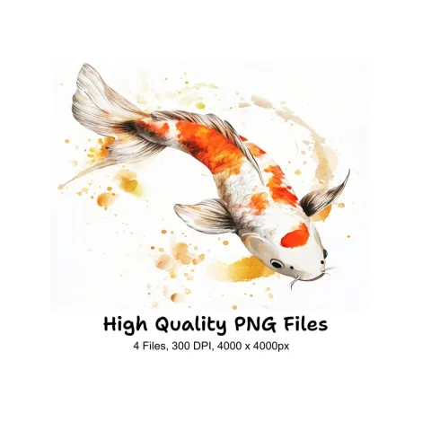 Koi Fish Clipart Bundle