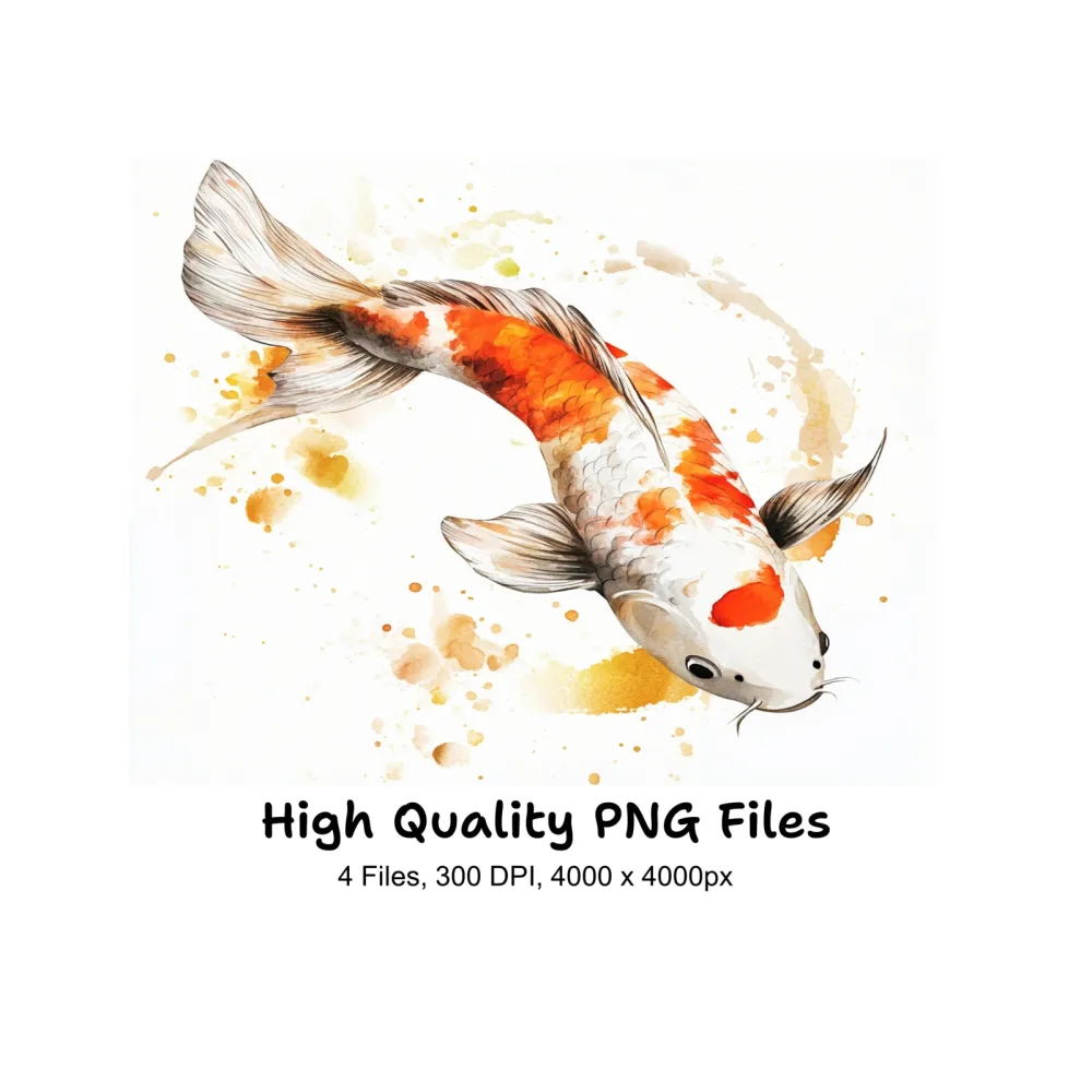 Koi Fish Clipart Bundle