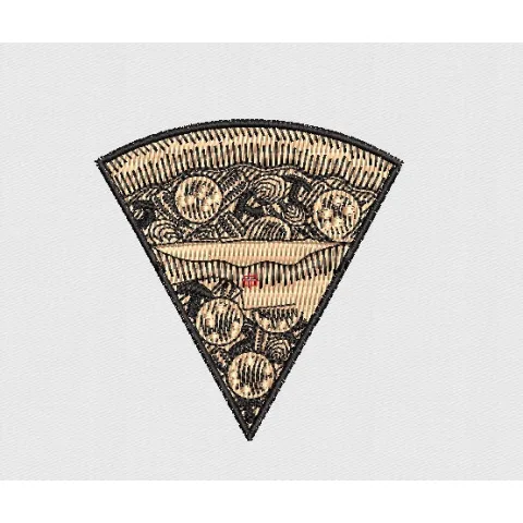 Pizza Embroidery Design