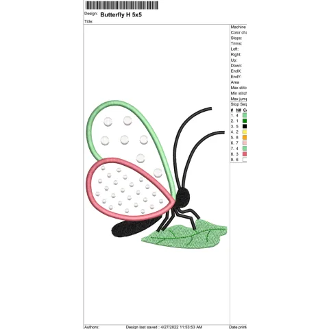 Butterfly Embroidery Design
