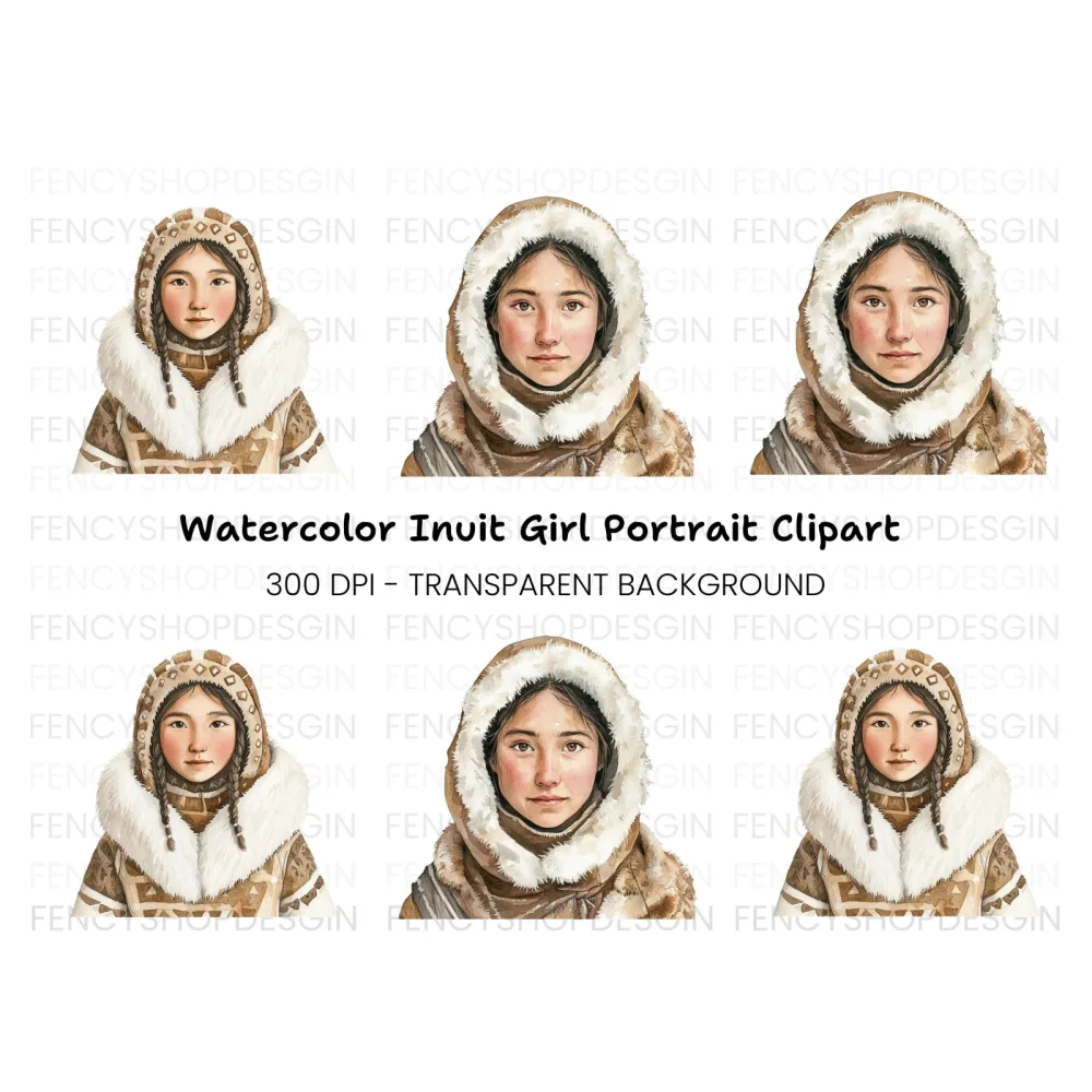 Inuit Children Clipart Bundle