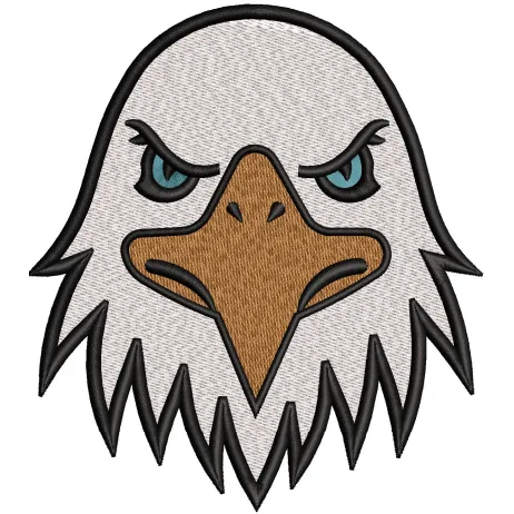 Eagle Face Embroidery Design