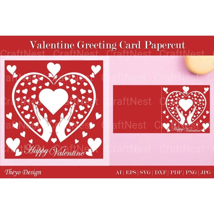 Valentine Greeting Card Cut SVG