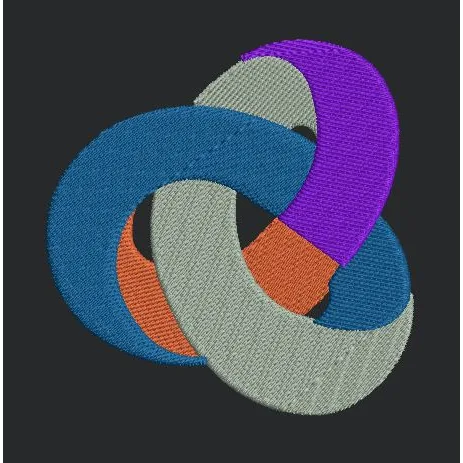 Interlocking Triad Symbol Embroidery Design