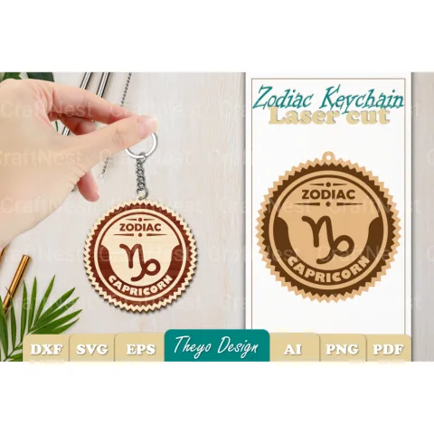Zodiac Keychain SVG Bundles