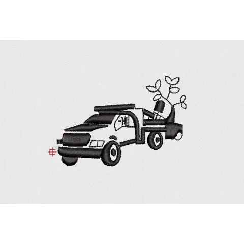 Truck Embroidery Design