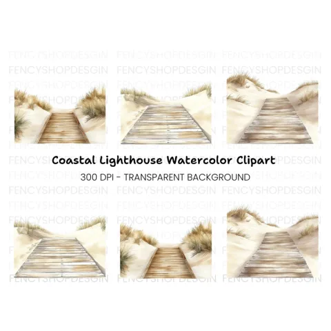 Beach Boardwalk Clipart Bundle