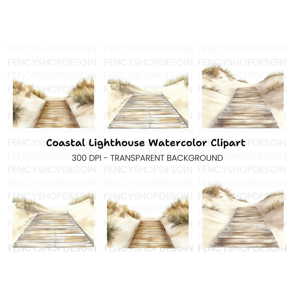 Beach Boardwalk Clipart Bundle