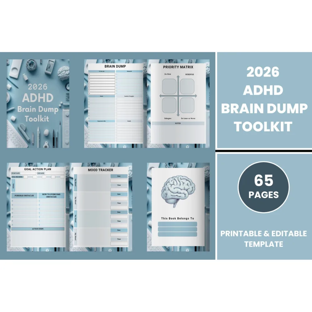 ADHD Brain Dump Toolkit Planner