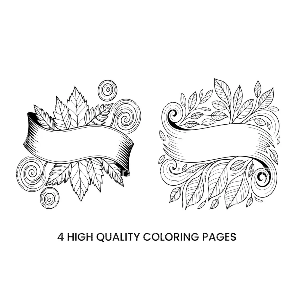 Autumn Harvest Banners Coloring Books