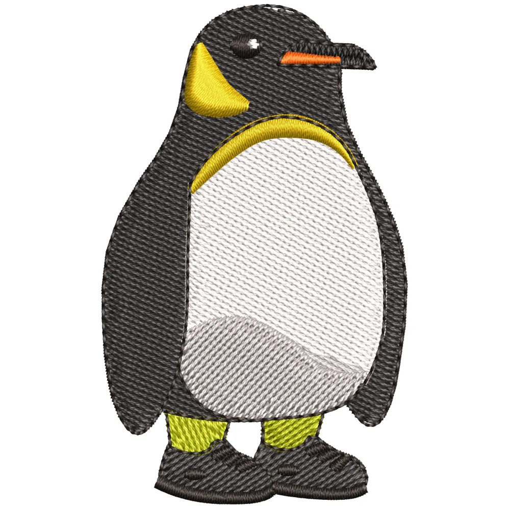 Male Penguin Embroidery Design