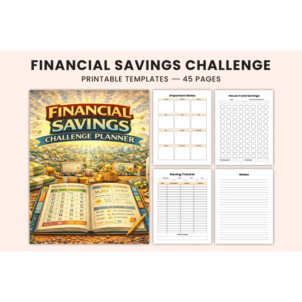 Financial Savings Challenge Planner