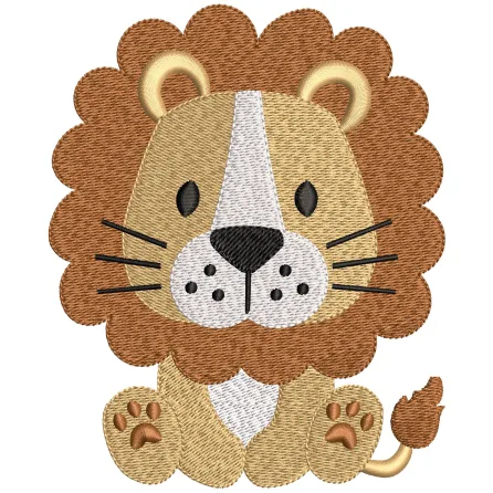 Lion Baby Embroidery Design