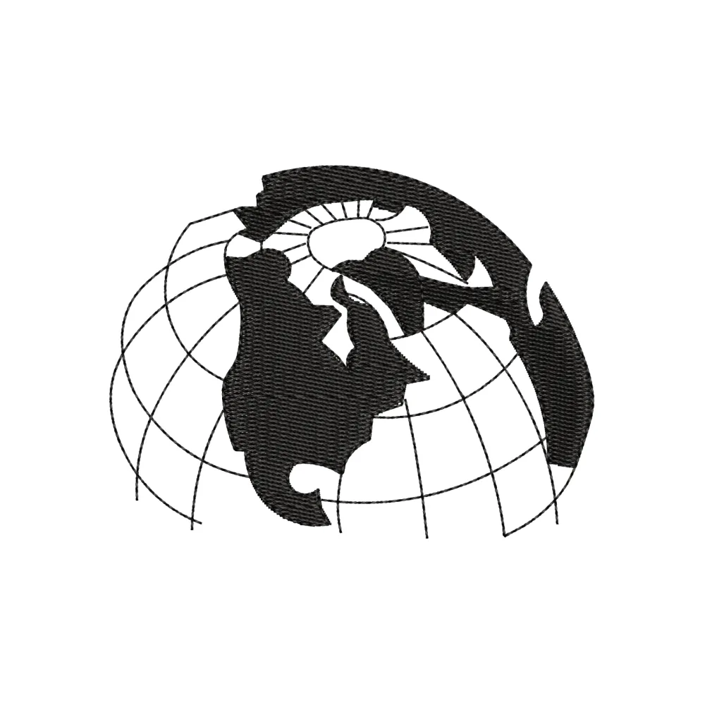 Map Embroidery Design