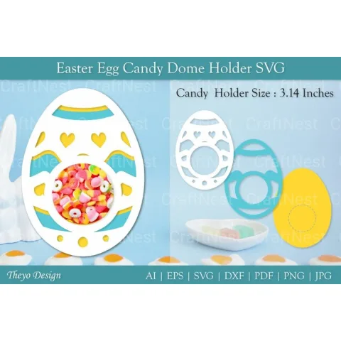 Easter Candy Dome Holder SVG